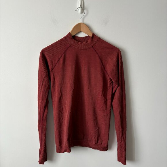 Lululemon Keep The Heat Thermal Long Sleeve Savannah Red Size Medium - Picture 4 of 6